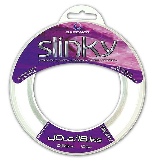 Gardner Slinky Clear Snag Leader 40 lb 18kg 0,55mm