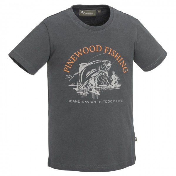 Pinewood Fish T-Shirt Kids Anthrazit