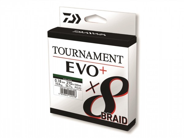 Daiwa Tournament X8 Braid EVO+ dunkelgrün 135m
