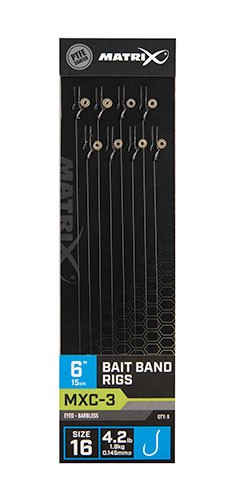Matrix MXC-3 Barbless Bait Band Rigs 15cm/6ins