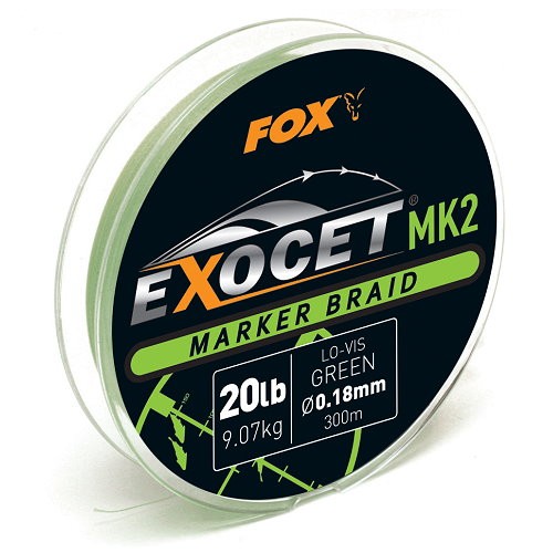 Fox Exocet Marker Braid 20lb 9,07kg Lo-Vis Green 300m