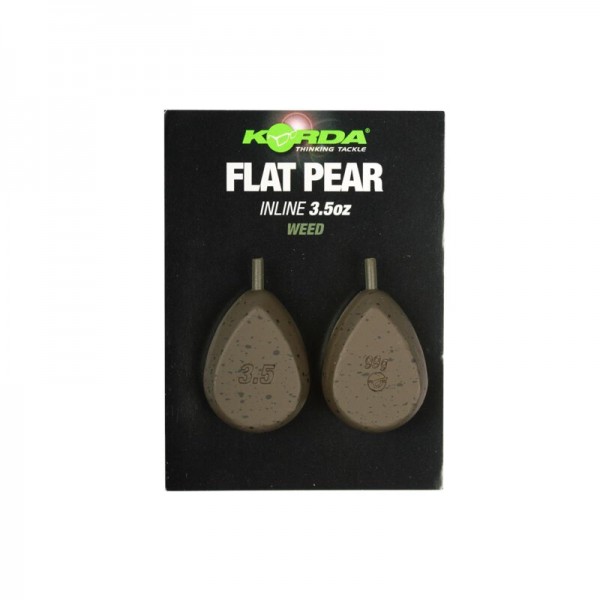 Korda Flat Pear Inline 3,5oz/98g 2pcs Green