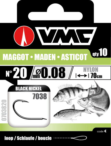 VMC Madenvorfach 7038 Black Nickel 70cm