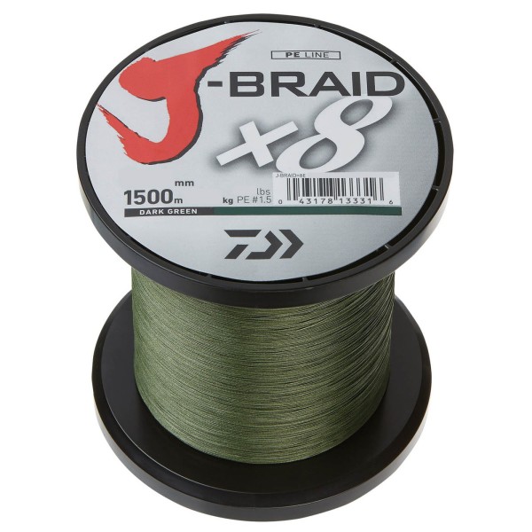 Daiwa J-Braid X8 0,28mm 1500m Dark Green