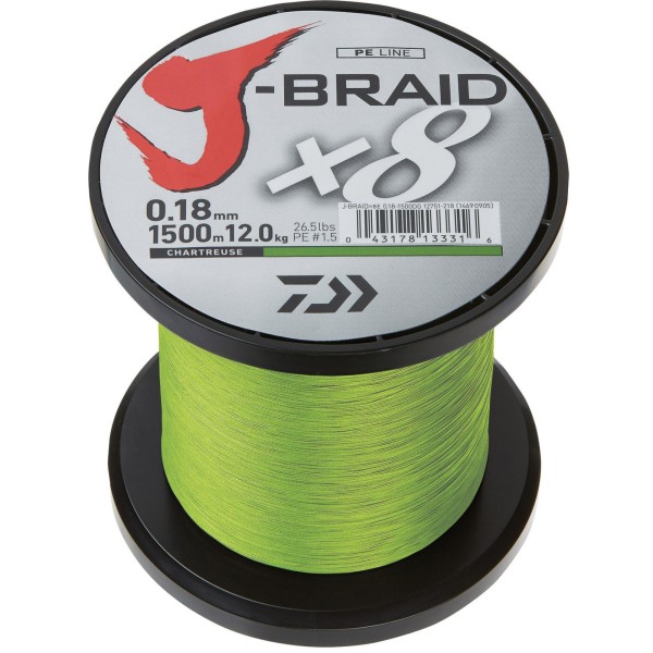 Daiwa J-Braid X8 Chartreuse 300m