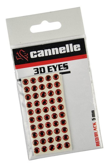 Cannelle 3D Eyes Argent/Noir 4mm x100