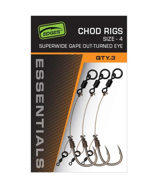 Fox Edges Super Wide Gape Out-Turned Chod Rigs