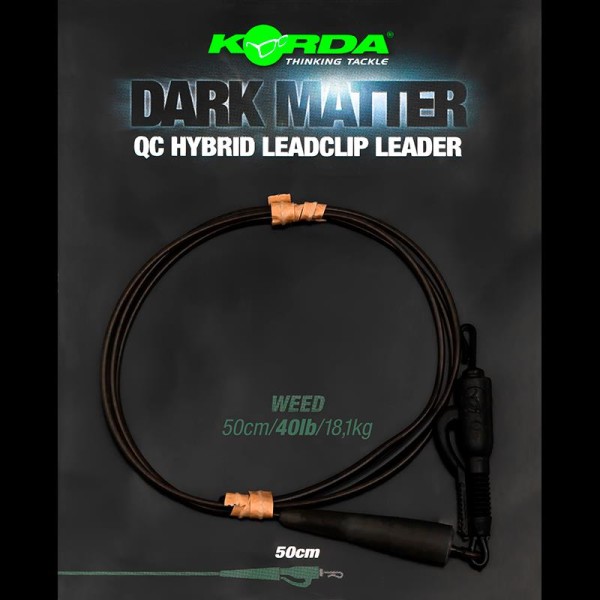 Korda Dark Matter Leader QC Hybrid Clip 50cm 40lb