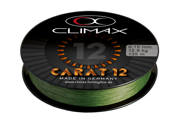 Climax Carat 12 Spiral Braid dunkel moosgrün 1000m