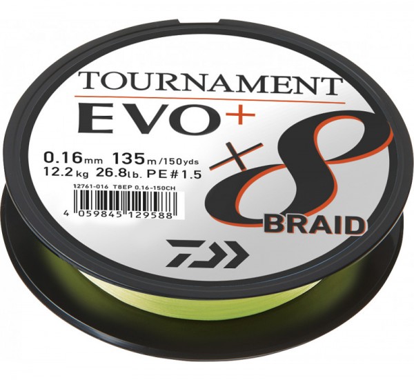 Daiwa Tournament X8 Braid EVO+ 0,12mm chartreuse 100m