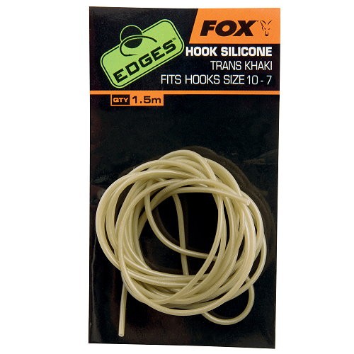 Fox Edges Hook Silicone Size 7-10 Trans Khaki x 1.5m