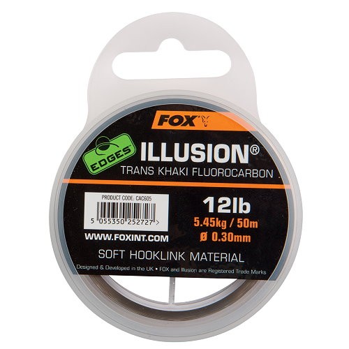 Fox Edges Illusion Soft Hooklink Trans Khaki 16lb/0.35mm x 50m
