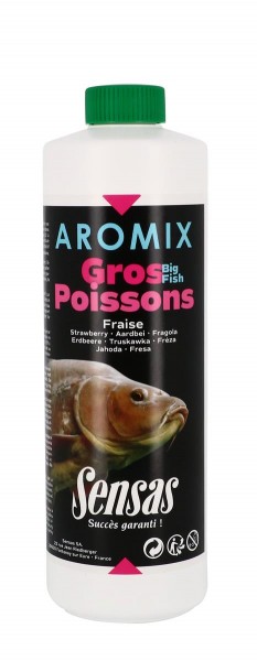 Sensas Aromix 500ml Grosse Fische Erdbeer