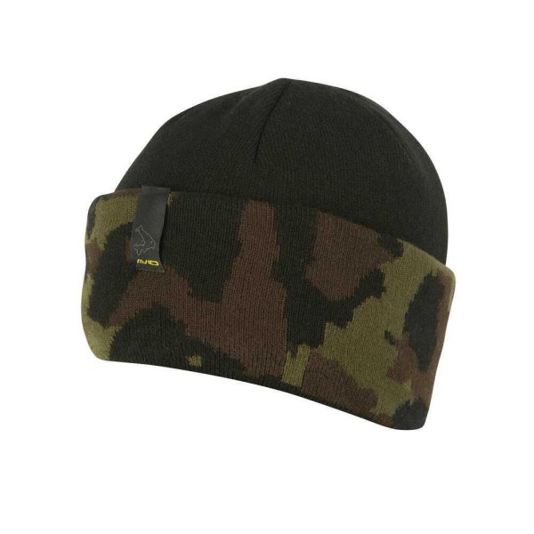 Avid Carp Black and Camo Beanie