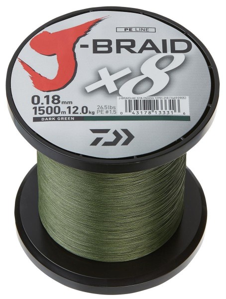 Daiwa J-Braid X8 Dark Green 100m