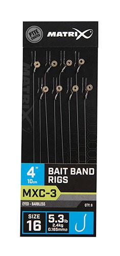 Matrix MXC-3 Barbless Bait Band Rigs 10cm/4ins