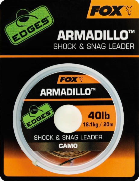 Fox Edges Armadillo Camo Shock & Snag Leader 20m