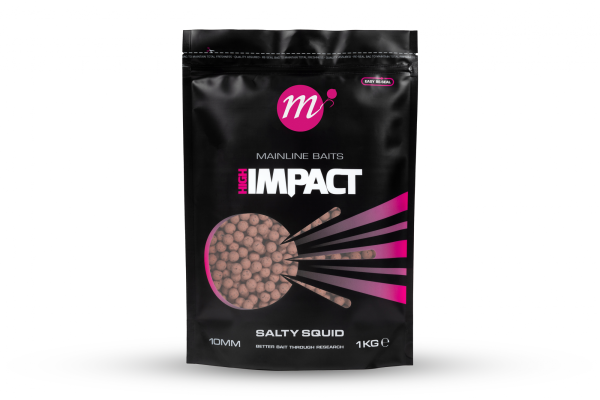 Mainline High Impact Boilies Salty Squid 1kg 10mm