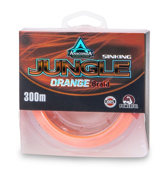 Anaconda Jungle Orange Sinking Braid 300m