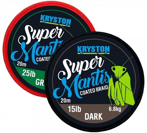 Kryston Super Mantis Coated Braid Dark Silt 20m 15lb