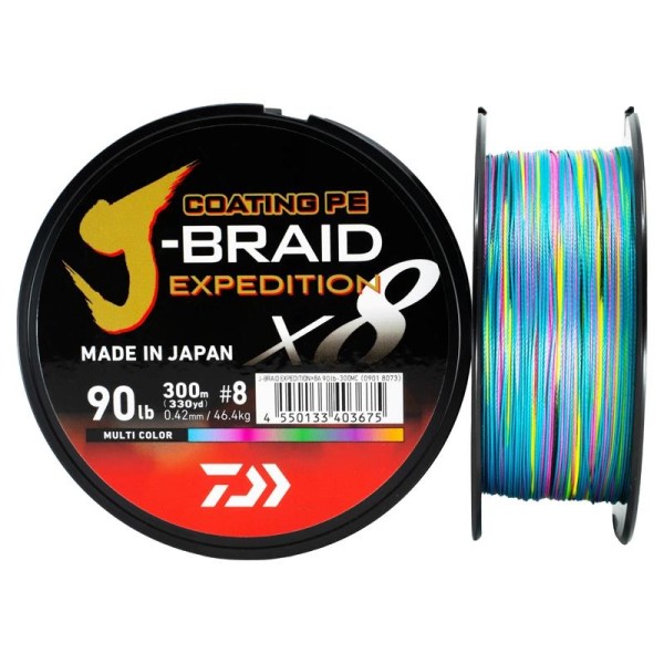 Daiwa J-Braid Expedition X8E Multicolor 300m