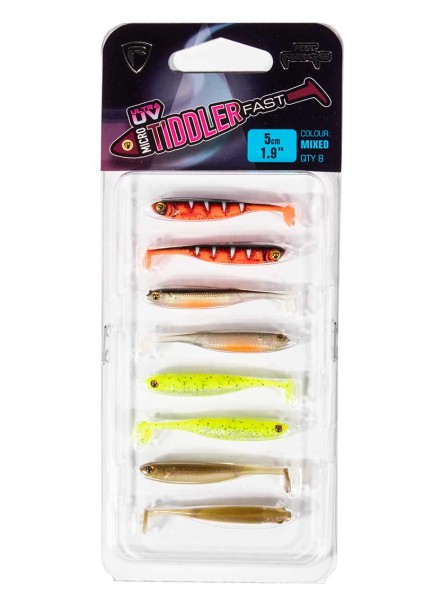 Fox Rage Ultra UV Micro Tiddler Fast Mixed Colour Lure Pack 4cm