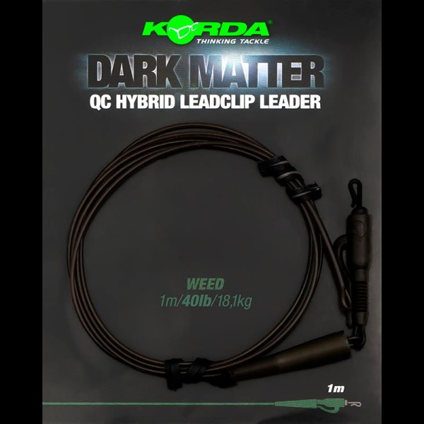 Korda Dark Matter Leader QC Hybrid Clip 100cm 40lb