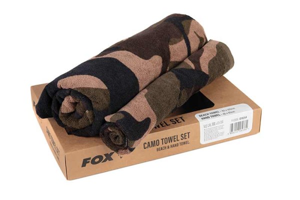 Fox Camo Beach/Hand Towel Set