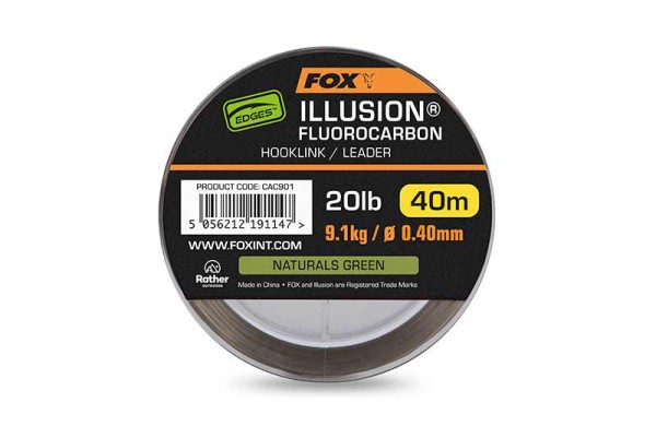 Fox Edges Illusion Fluorocarbon Naturals Green 40m