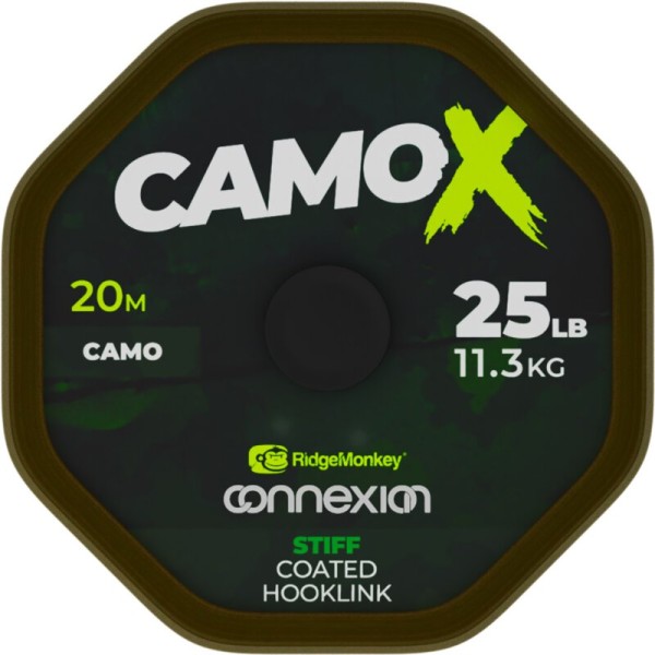 Ridgemonkey Connexion CamoX Stiff Coated Hooklink 35lb
